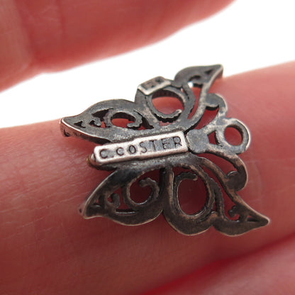Coleman Co. 925 Sterling Silver 12K Gold Vintage Butterfly Mini Charm Pendant