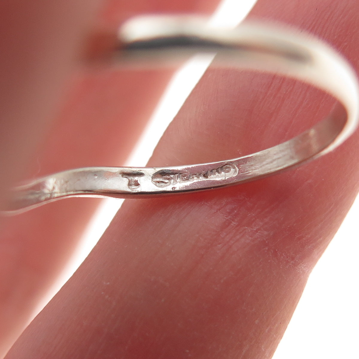Tommy Long 925 Sterling Silver Vintage Real Tourmaline Bypass Ring Size 7.5