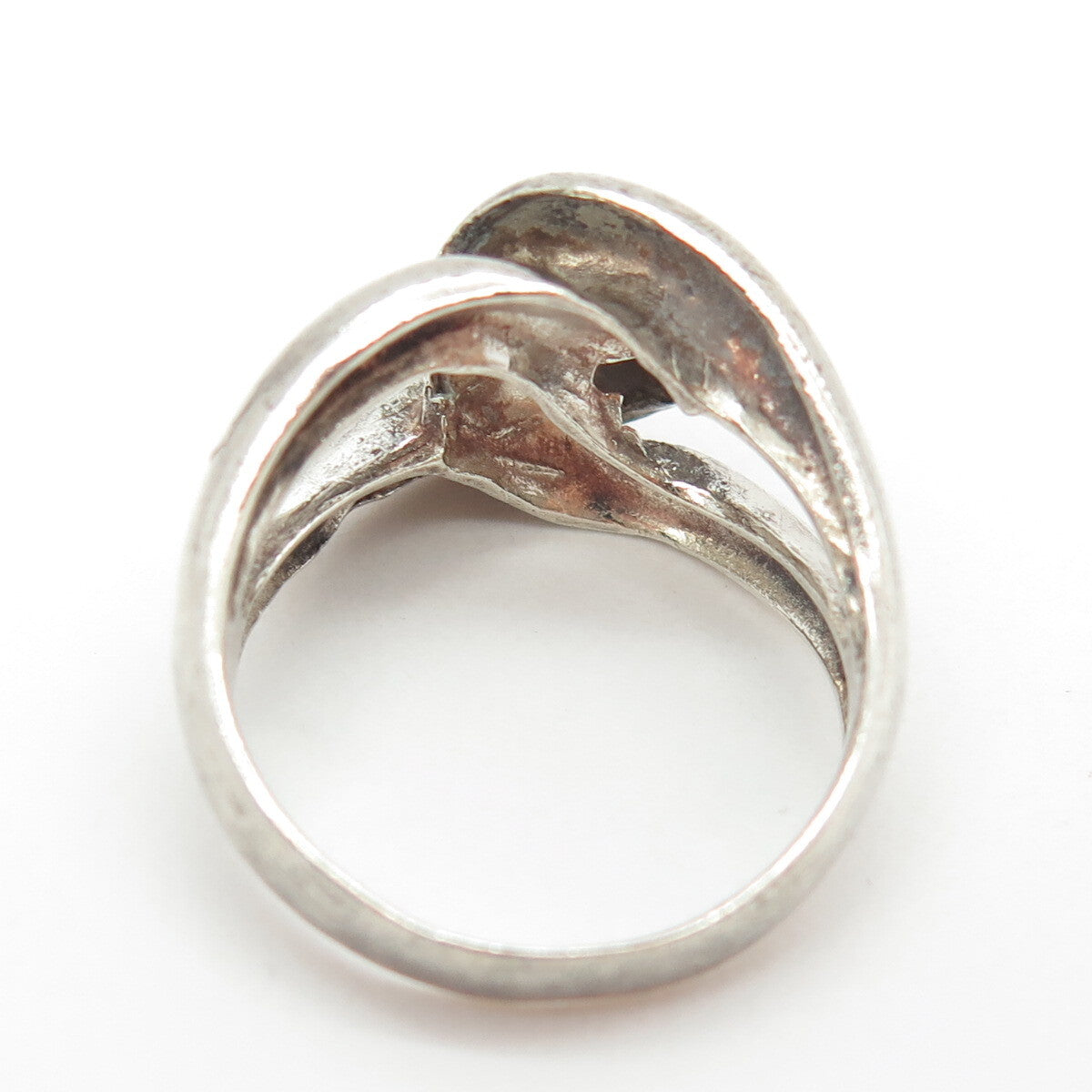 CHAPAL ZENRAY 925 Sterling Silver Vintage Modernist Knot Ring Size 7.25