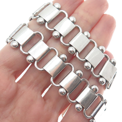 925 Sterling Silver Antique Book Chain Choker Necklace 14" (missing parts)