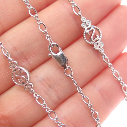 925 Sterling Silver Open Heart By The Yard Twisted Chain Necklace 36"