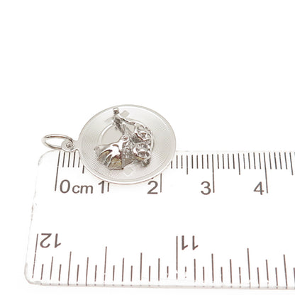 925 Sterling Silver Vintage Baby Stroller Charm Pendant