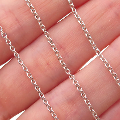 Tiffany & Co. 925 Sterling Silver Vintage Cable Chain Necklace 18" (broken link)