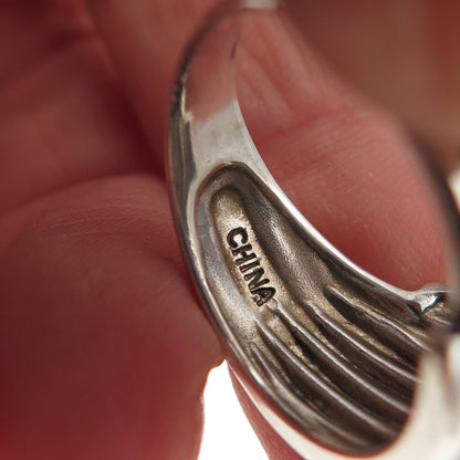 Ross Simons 925 Sterling Silver Vintage Modernist Oxidized Ring Size 8