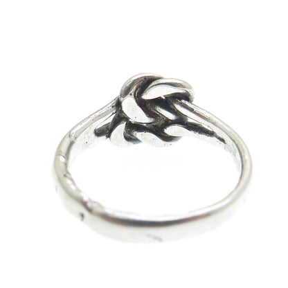 925 Sterling Silver Vintage Double Mariner Lone Knot Ring Size 5