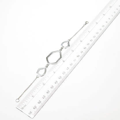 MWS Mark Wasserman Samara 925 Sterling Silver Vintage Modernist Bracelet 7"