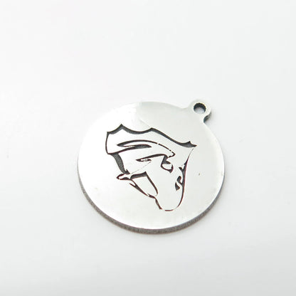 925 Sterling Silver USA Two In Town Horse Charm Pendant