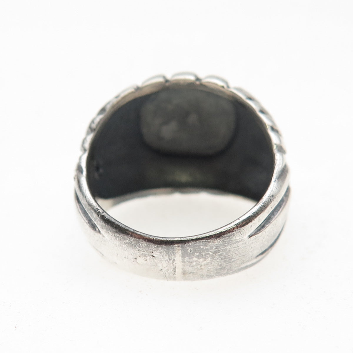 925 Sterling Silver Vintage Modernist Butterfly Oxidized Ring Size 7.5