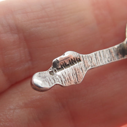 925 Sterling Silver Vintage Violin Musical Instrument Pin Brooch