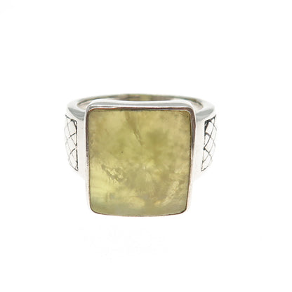 PHLD PlayHardLookDope 925 Sterling Silver Real Prehnite Ring Size 11.75