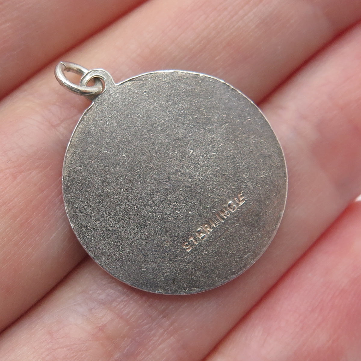 LAMOND FILS 925 Sterling Silver Vintage Enamel Nassau Carriage Charm Pendant