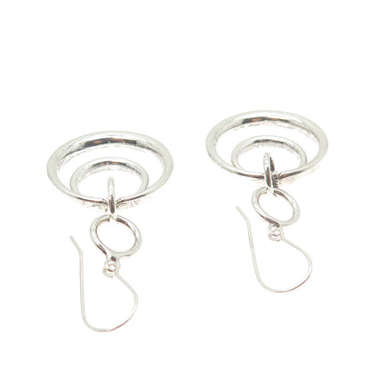 ROSS SIMONS 925 Sterling Silver Circle Dangling Earrings