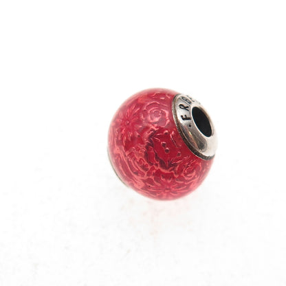 Pandora 925 Sterling Silver Enamel Essence Freedom Slide Bead Charm