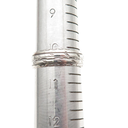 925 Sterling Silver Vintage Textured Rotating Band Ring Size 10.5