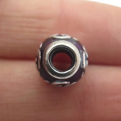 PANDORA 925 Sterling Silver Purple Enamel Zen Bead Charm