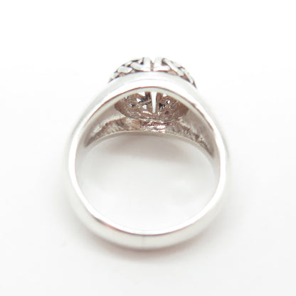 925 Sterling Silver Vintage Celtic Knot Dome Ring Size 6