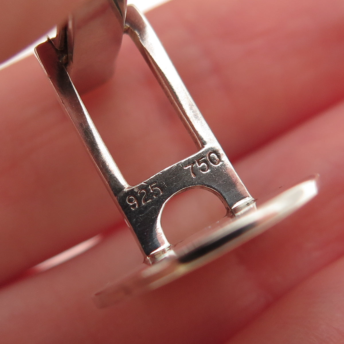TIFFANY & CO. 925 Sterling Silver 18K Gold Vintage Libra Zodiac Sign Cufflinks