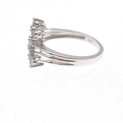 Chuck Clemency 925 Sterling Silver Real Oval-Cut Iolite Bypass Ring Size 8.25