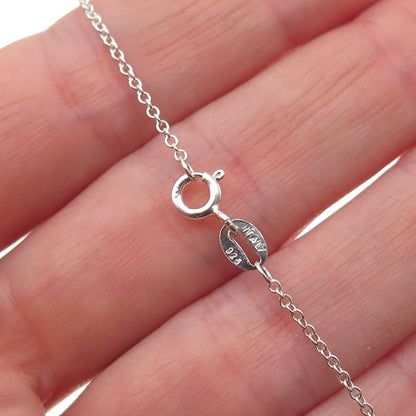 925 Sterling Silver Red Enamel Female Symbol Round Tag Cable Chain Necklace 18"