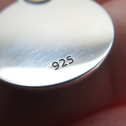 925 Sterling Silver Blue Enamel Scorpio Zodiac Sign Minimalist Charm Pendant