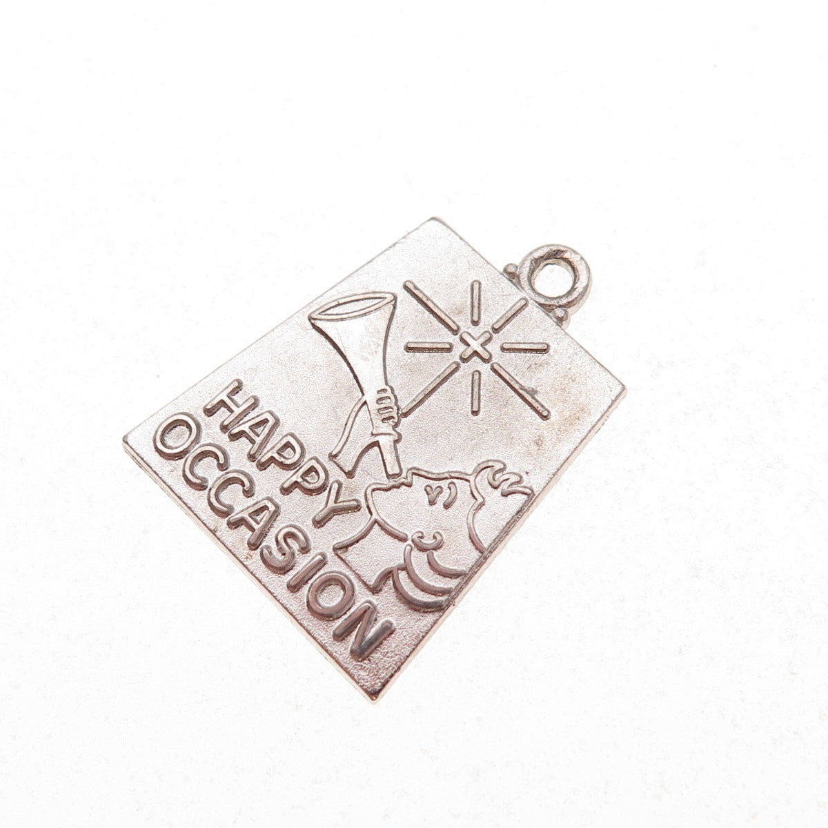 925 Sterling Silver Vintage Happy Occasion Charm Pendant