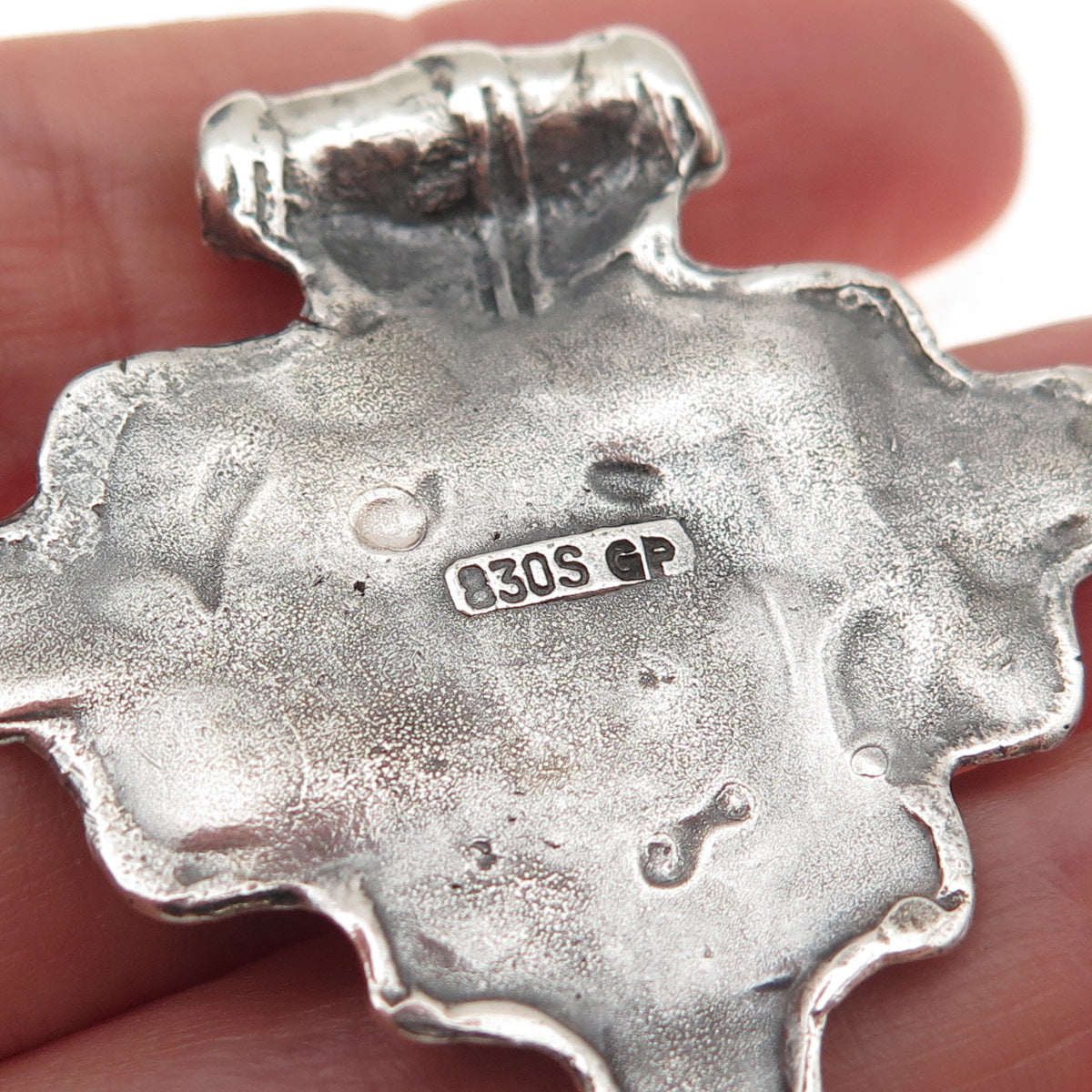 Peder Gustav Pedersen 830S Silver Vintage Denmark Hiddensee Viking Cross Pendant