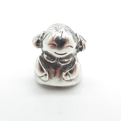 PANDORA 925 Sterling Silver My Little Girl Bead Charm