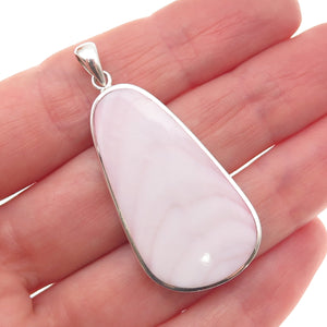 Boma 925 Sterling Silver Vintage Real Pink MOP Modernist Pendant