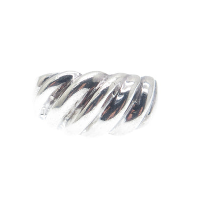 CHAPAL ZENRAY 925 Sterling Silver Vintage Puffy Ribbed Ring Size 7.25