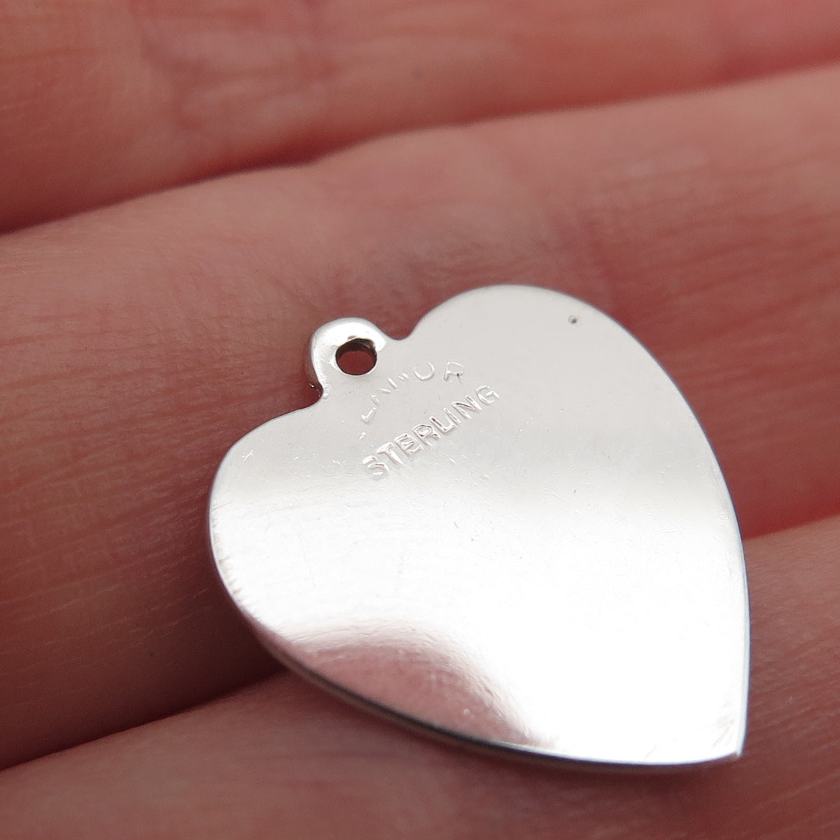 Jeanor 925 Sterling Silver Vintage Number 1 Mom Heart Mini Charm Pendant