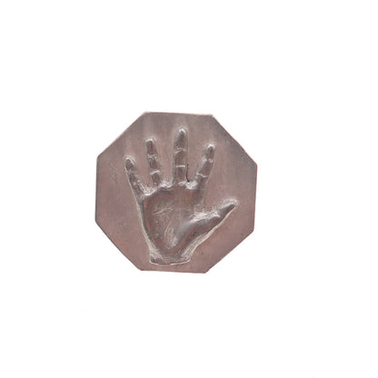 By Lee 925 Sterling Silver Vintage Peter the Great Handprint Tie Tack Lapel Pin