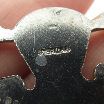 925 Sterling Silver Antique WWII US Air Force Parachutist Pin Brooch