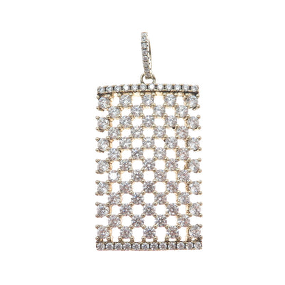 DESIGNS BY YAGI 925 Sterling Gold Plated Round-Cut Shaped C Z Sparkle Pendant