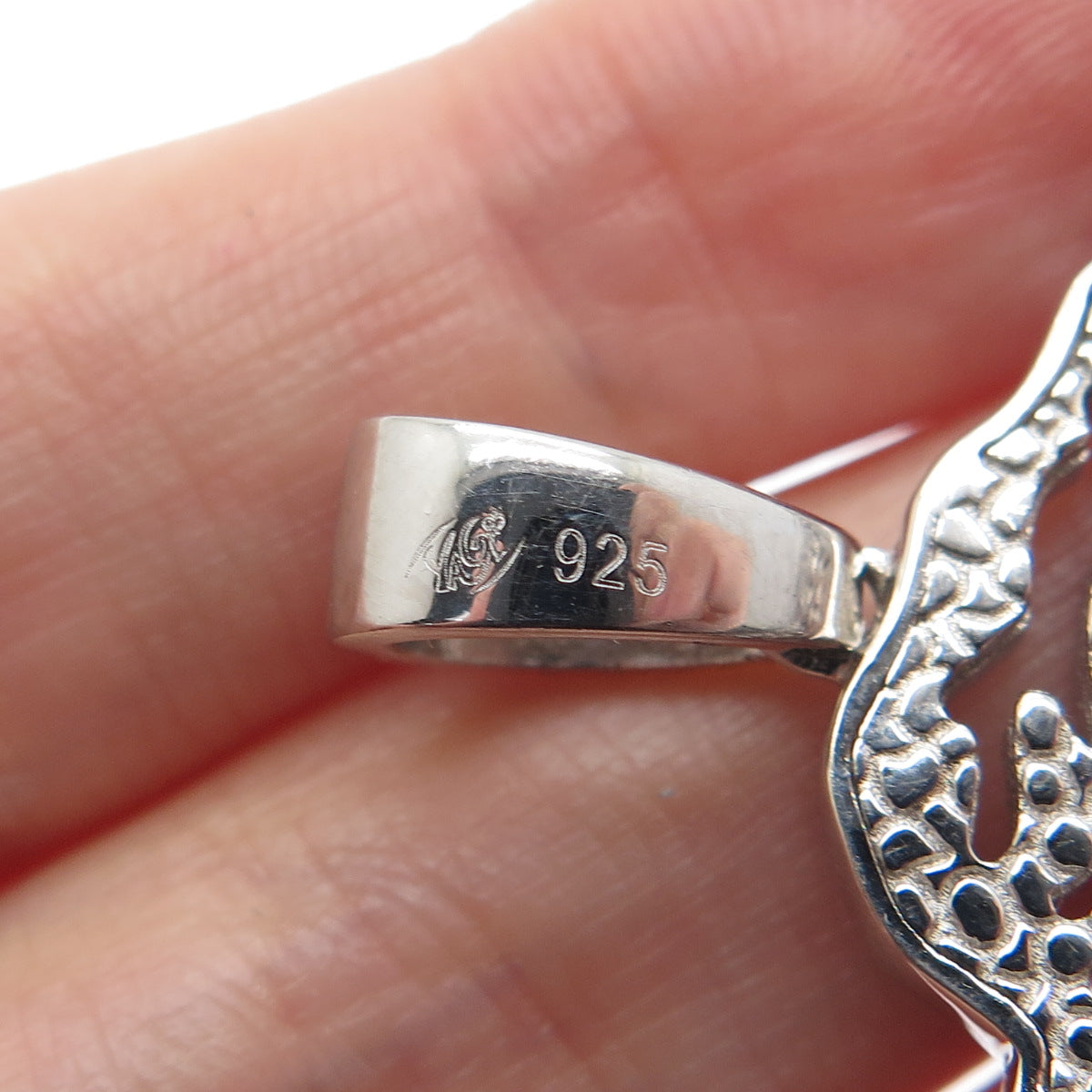 DESIGNS BY YAGI 925 Sterling Silver Round-Cut C Z Sparkle Jesus Charm Pendant