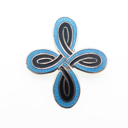Margot de Taxco & Miguel Arias Sterling Vintage Mexico Enamel Cross Brooch #251