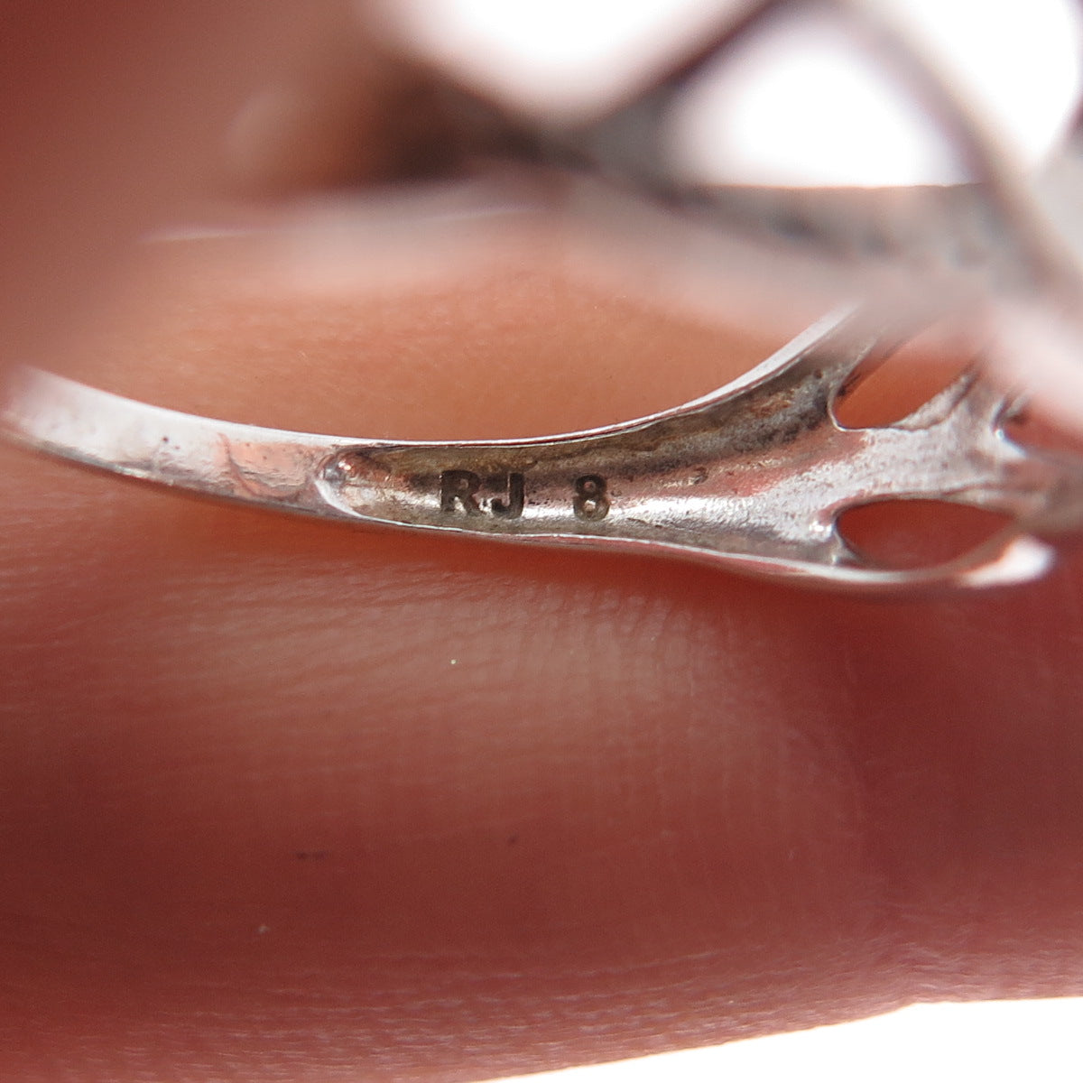 RJ GRAZIANO 925 Sterling Silver Vintage Infinity Woven Ring Size 8