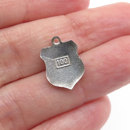 800 Silver Vintage 100 Germany Enamel Mainau Coat of Arms Minimalist Pendant