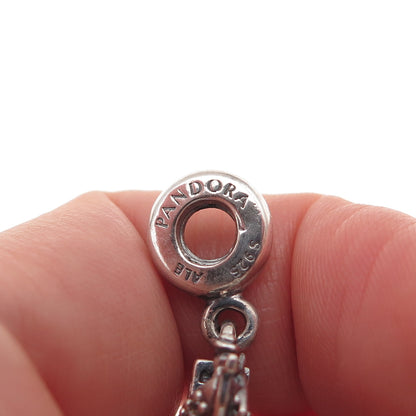 Pandora 925 Sterling Silver C Z Venice Gondola Dangle Charm