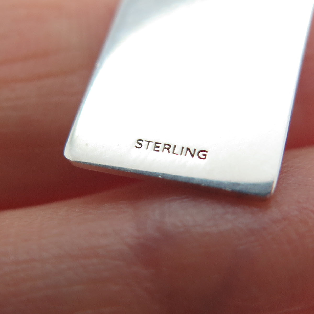 925 Sterling Silver Red Enamel Come Closer Minimalist Charm Pendant