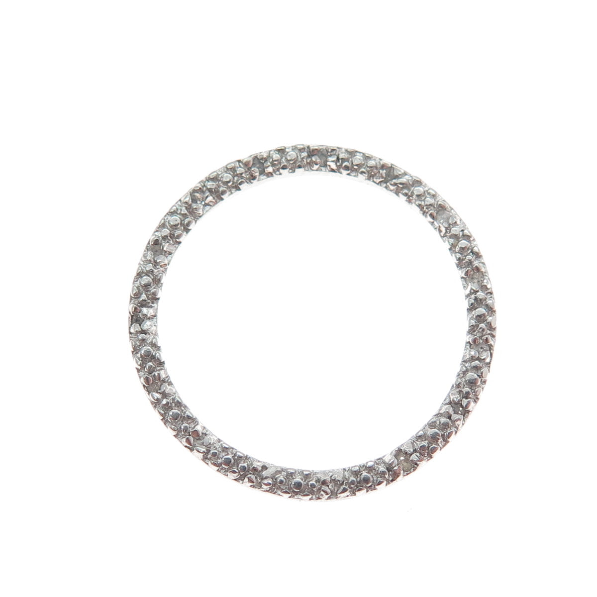 CHARLES WINSTON 925 Sterling Silver Real Diamond Circle of Life Slide Pendant