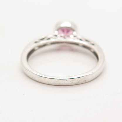 925 Sterling Silver Michelle Albala Lab-Created Sapphire Round-Cut Ring Size 6