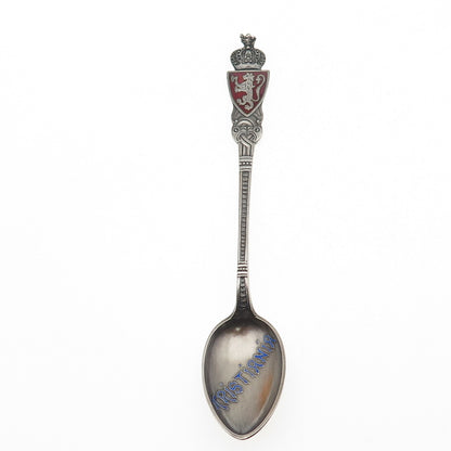Th Marthinse Sterling Silver Antique Norway Enamel Kristiania Oslo Coffee Spoon