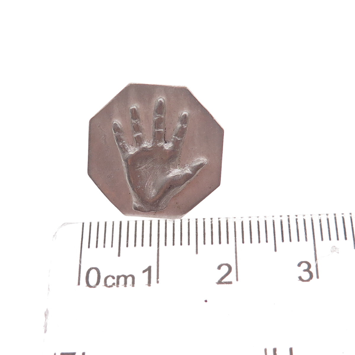 By Lee 925 Sterling Silver Vintage Peter the Great Handprint Tie Tack Lapel Pin