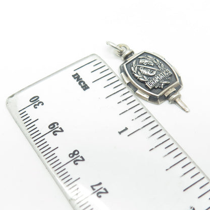 HERFF JONES 925 Sterling Silver Vintage Dramatics Memorabilia Charm Pendant