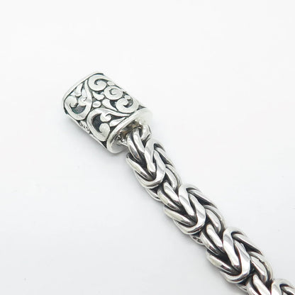 925 Sterling Silver Vintage Byzantine Link Bracelet 6"