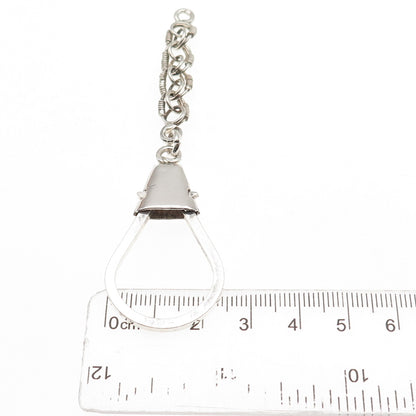800 Silver Vintage Egypt Key Chain Ring Holder