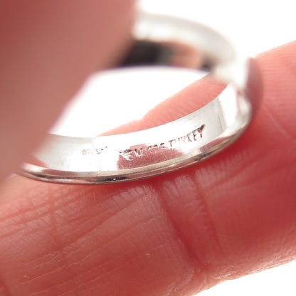925 Sterling Silver Vintage Classic Wedding Band Ring Size 6.25