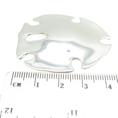 ROBERT LEE MORRIS 925 Sterling Silver Vintage Sand Dollar Modernist Pendant