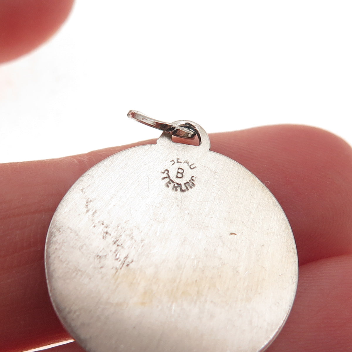 Beau 925 Sterling Silver Vintage Florida Oxidized Charm Pendant