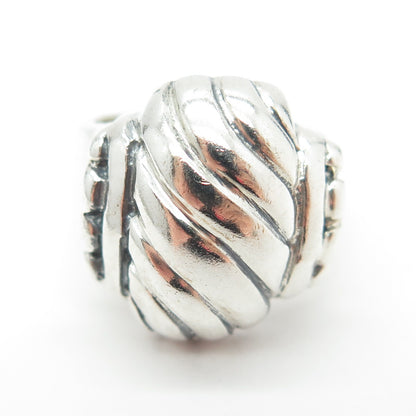925 Sterling Silver Vintage Modernist Wavy Ring Size 6.75